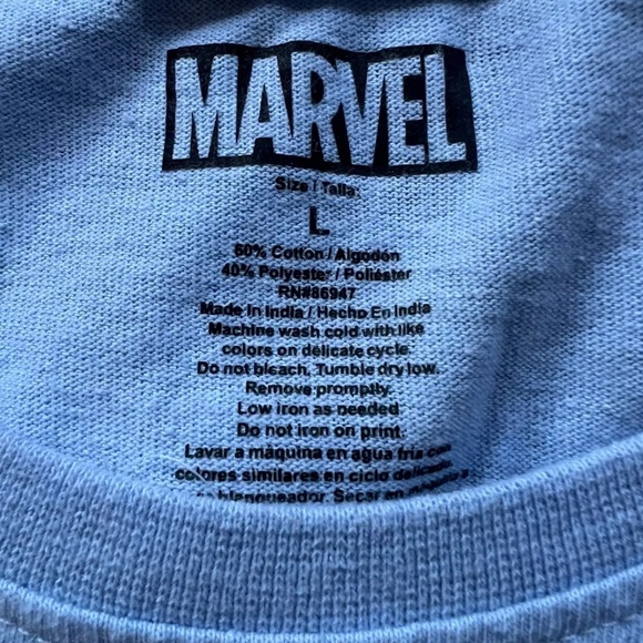 Marvel T-shirt Mens L Incredible Hulk Thor Iron Man Captain America Black Widow - Picture 3 of 4